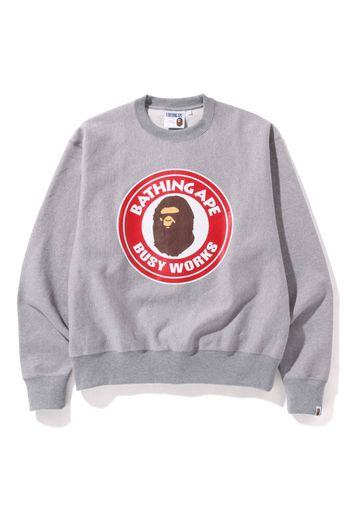 BAPE Classic Busy Works Relaxed Fit Crewneck Sweatshirt Grey