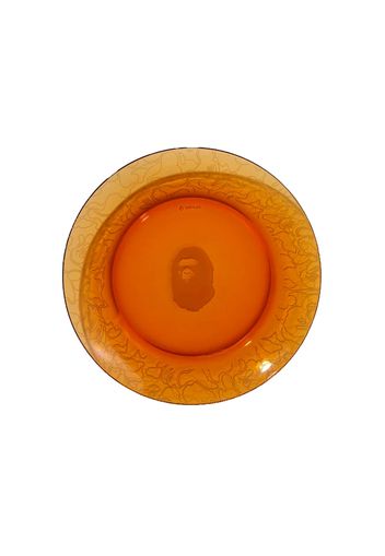 BAPE A Bathing Ape Neon Camo Glass Plate Orange