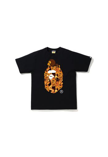 BAPE Flame Milo On Big Ape T-Shirt Black/Orange