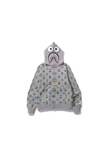 BAPE x Minions Shark Full Zip Hoodie Grey