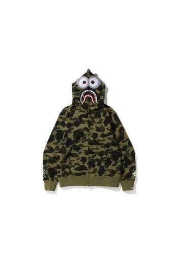 BAPE x Minions 1st Camo Shark Full Zip Hoodie Green