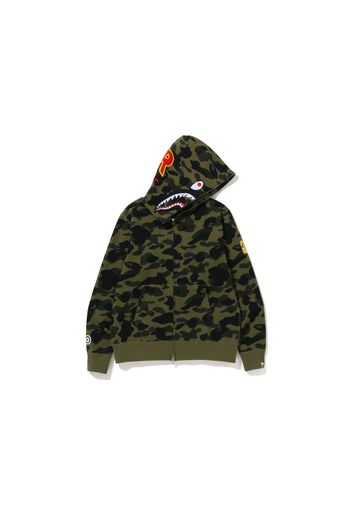 BAPE PONR 1st Camo Shark Full Zip Hoodie Green