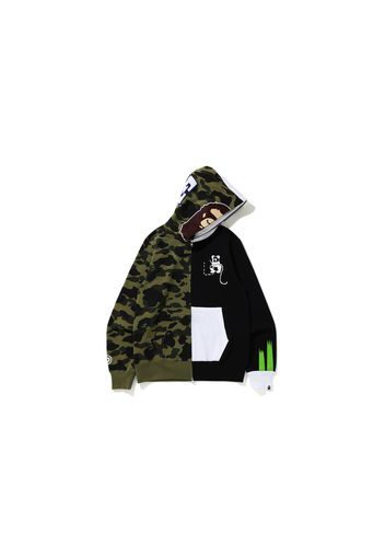 BAPE 1st Camo Ape Panda Half Full Zip Hoodie Green