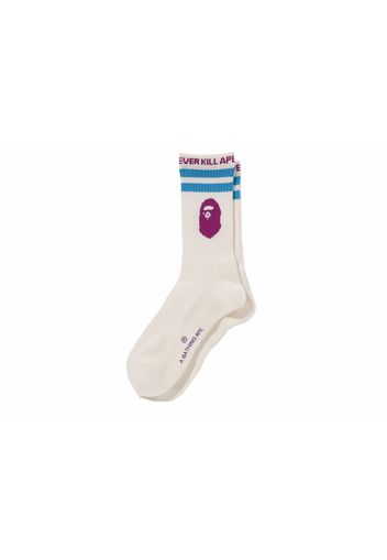 BAPE Ape Head Line Socks (SS24) White