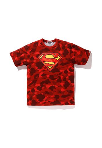 BAPE x DC Superman Color Camo Tee Red