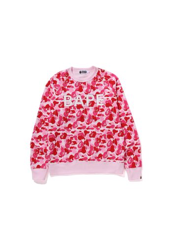 BAPE ABC Camo Crystal Stone Crewneck Pink