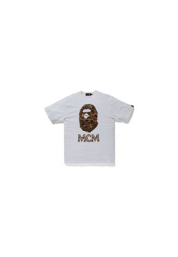 BAPE x MCM Camo Ape Head Tee White