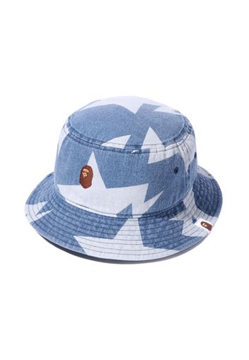 BAPE Sta Pattern Denim Bucket Hat Indigo