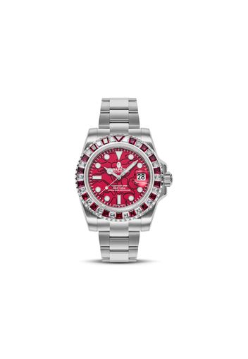 BAPE Type 1 Crystal Stone BAPEX Watch Burgundy