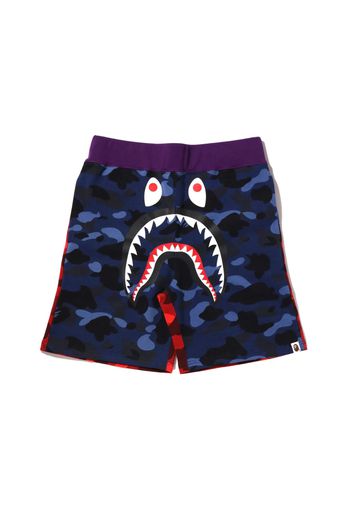 BAPE Crazy Camo Shark Sweat Shorts Navy