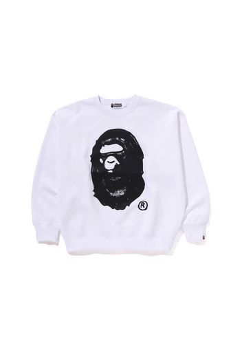 BAPE x Joshua Vides Ape Head Crewneck White