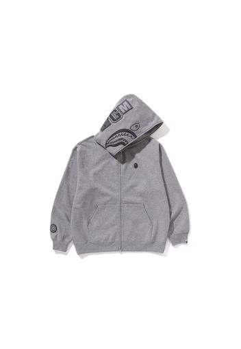 BAPE Ape Head One Point Shark Zip Hoodie Grey