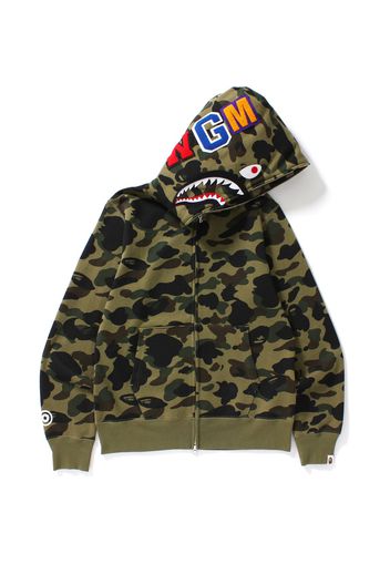 BAPE 1st Camo Shark Full Zip Hoodie Green