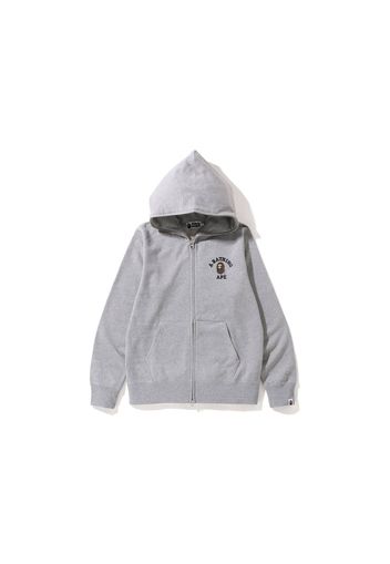 BAPE College One Point Online Exclusive Full Zip Hoodie Grey