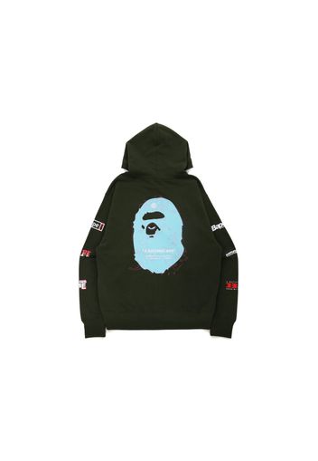 BAPE Big Ape Head Digital Mosaic Relaxed Fit Full Zip Hoodie Olivedrab