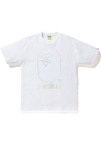 BAPE Hologram By Bathing Outline Tee White