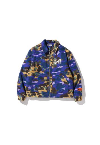 BAPE x Heron Preston Mix 1st Camo Duck Trucker Jacket Purple