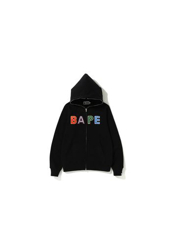 BAPE Applique Full Zip Hoodie Black