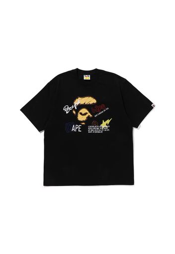 BAPE Hand Draw Graphic Relaxed Fit Tee Black