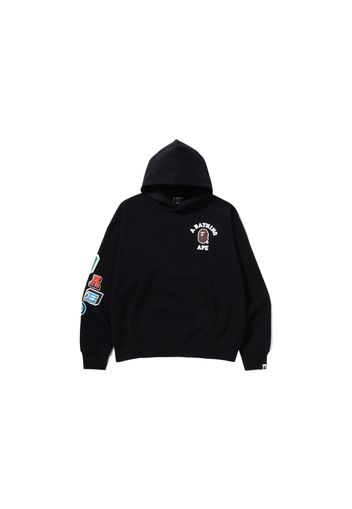 BAPE Multi Fonts Loose Fit Pullover Hoodie Black