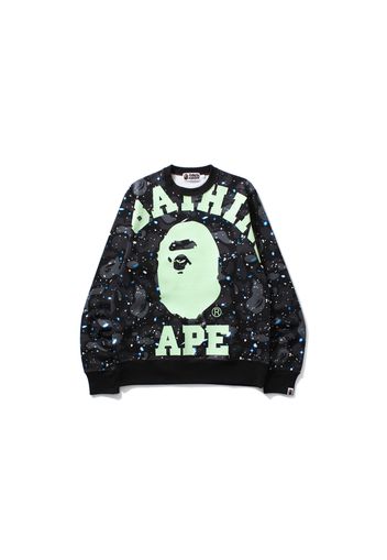 BAPE Space Camo Big College Crewneck Black