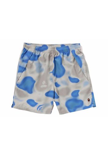 BAPE Liquid Camo One Point Beach Shorts Blue