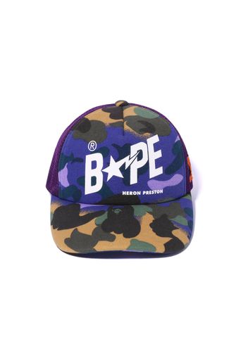 BAPE x Heron Preston Mix 1st Camo Mesh Cap Purple