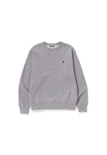 BAPE Ape Head One Point Relaxed Fit Crewneck (SS23) Grey