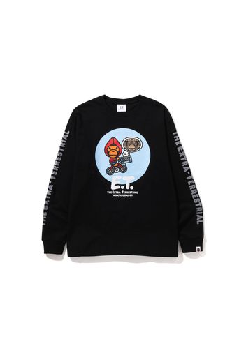 BAPE x E.T. Baby Milo L/S Tee Black