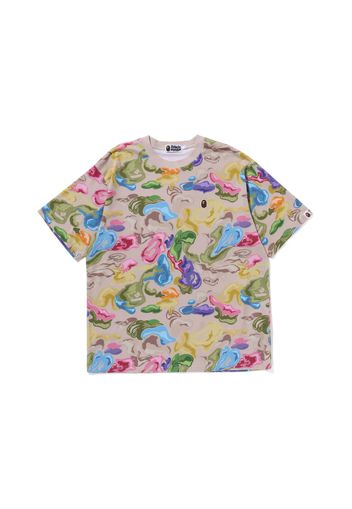 BAPE Art Camo Ape Head One Point Tee Multi