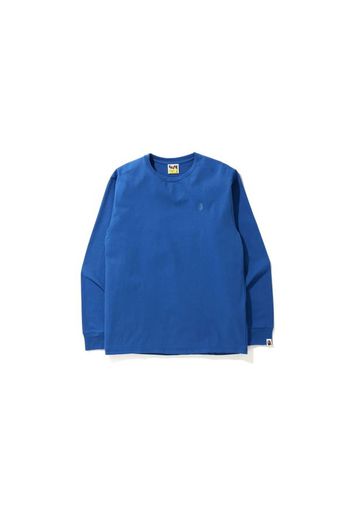 BAPE A Bathing Ape Head One Point L/S Tee Pure Blue