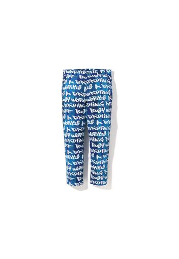 BAPE Graffiti Check One Point Relaxed Fit Pants Blue