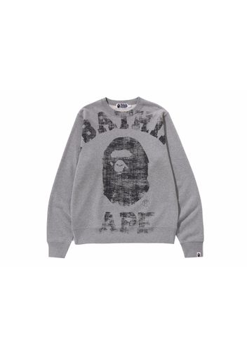 BAPE Big College Crewneck Gray