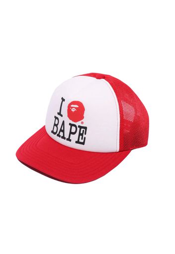 BAPE I Love Bape Mesh Cap Red