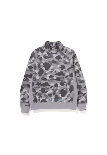 BAPE Honeycomb Camo Side Zip Crewneck Grey