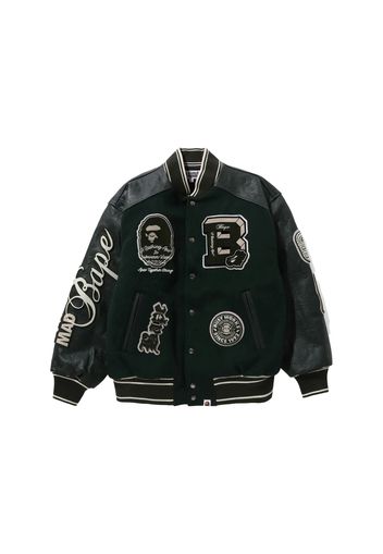 BAPE Bape Patch Varsity Jacket Green