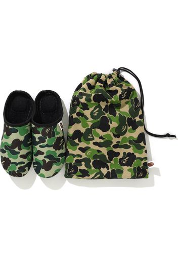 BAPE ABC Slippers & Pouch Set Green