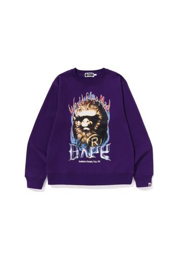 BAPE Ape Head Graphic Crewneck Purple