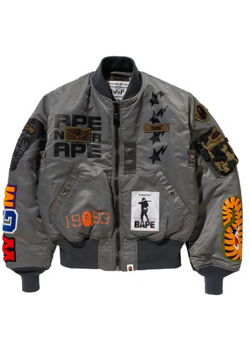 BAPE x Alpha Shark MA-1 Jacket Grey