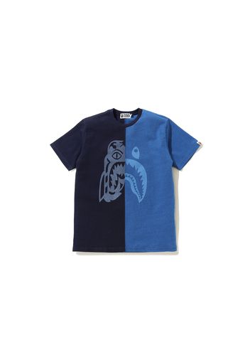 BAPE Indigo Half Tiger Shark T-Shirt Indigo