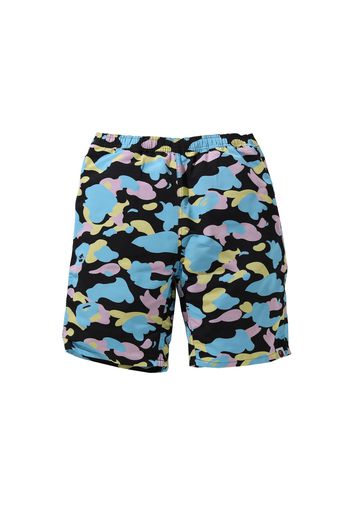 BAPE New Multi Camo Track Shorts Black