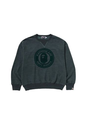 BAPE Over Dye Busy Works Relaxed Fit Crewneck Sweatshirt Green