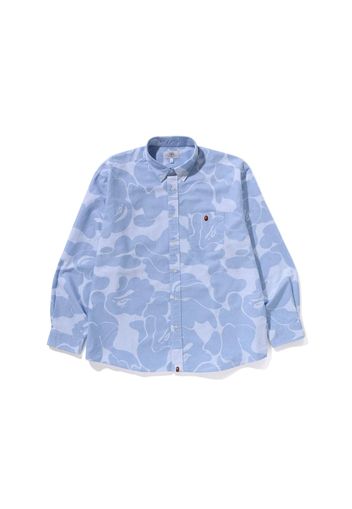 BAPE Stripe Camo Relaxed Fit Shirt Blue