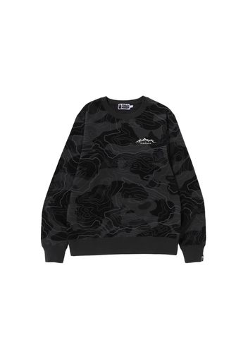 BAPE Layered Line Camo Crewneck Black