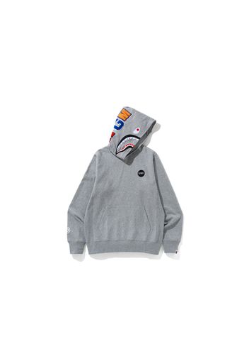 BAPE Shark Emblem Pullover Hoodie Grey