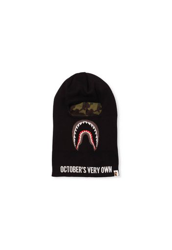 BAPE x OVO Woodland Camo Shark Reversible Balaclava Black