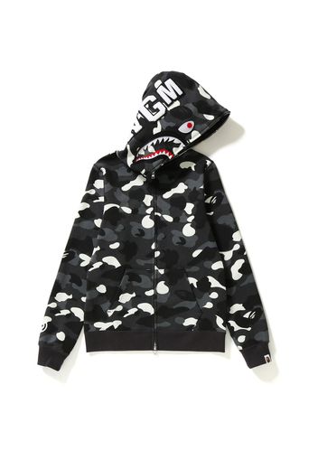 BAPE City Camo Shark Full Zip Hoodie Black