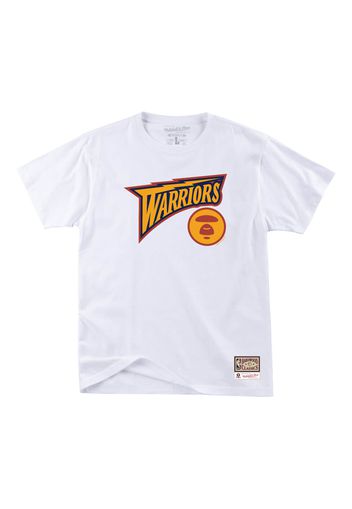 Aape x Mitchell & Ness Golden State Warriors Tee White