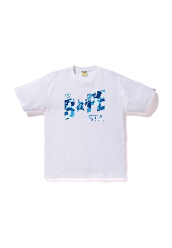 BAPE ABC Camo Bape Sta Logo Tee White Blue