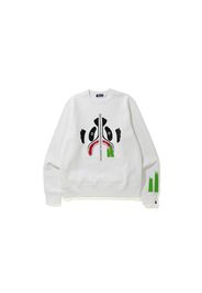 BAPE Panda Wide Crewneck White